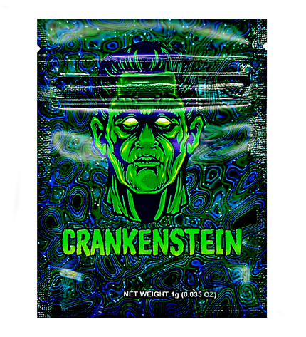 100 Pack 1g Mylar Bags – Frankenstein Graphic