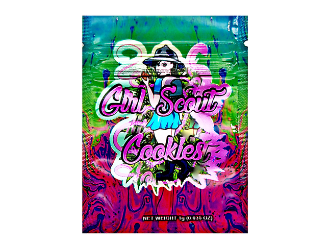 100 Pack 1g Mylar Bags – Sour Cookie Graphic