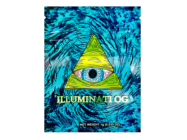 100 Pack 1g Mylar Bags – Abstract Graphic
