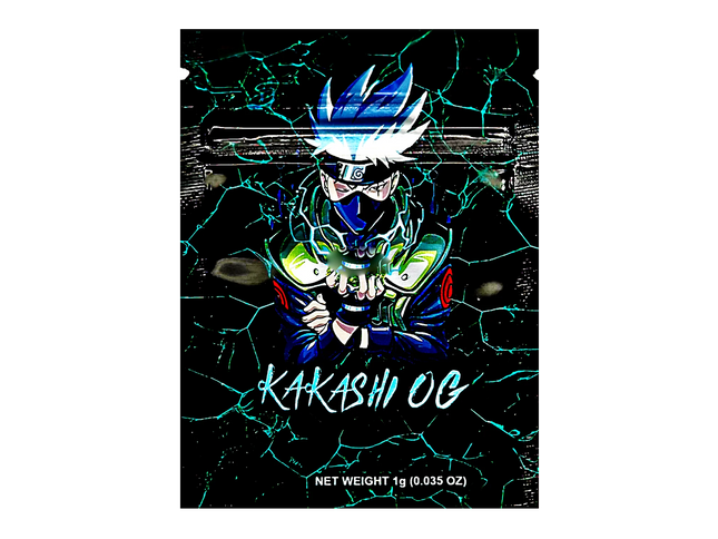 100 Pack 1g Mylar Bags – Green Character Graphic