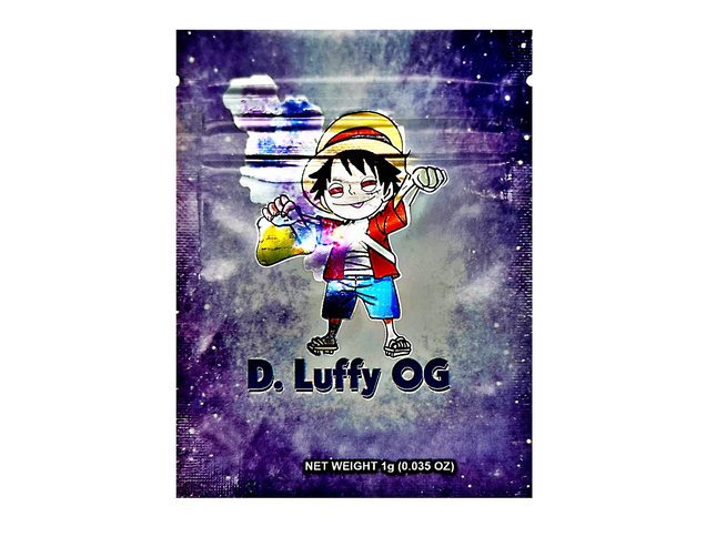 100 Pack 1g Mylar Bags – Anime Character Graphic