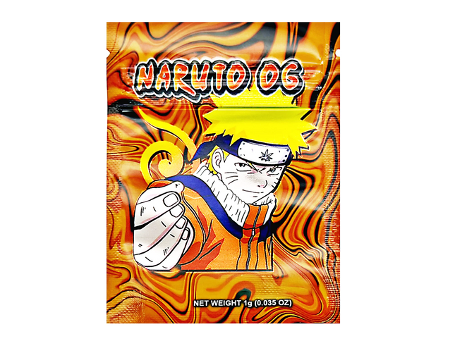 100 Pack 1g Mylar Bags – Anime Graphic