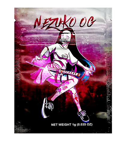 100 Pack 1g Mylar Bags – Anime Character Graphic