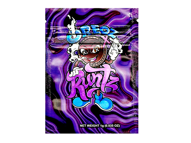 100 Pack 1g Mylar Bags – Cookie Graphic