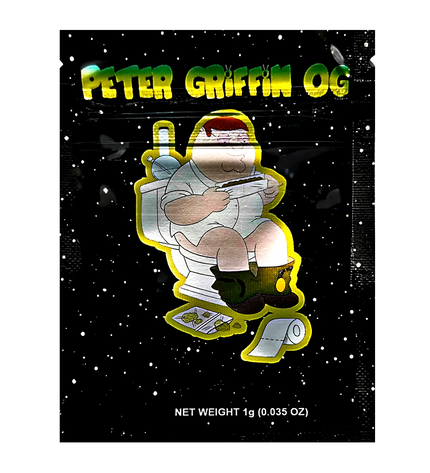 100 Pack 1g Unique Mylar Bags – Family Cartoon Graphic