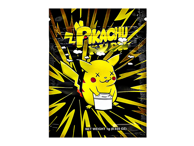 100 Pack 1g Unique Mylar Bags – Pikachu Character Graphic