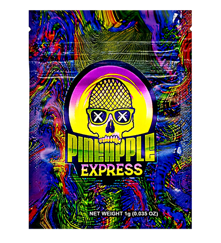 100 Pack 1g Unique Mylar Bags – Pineapple Graphic