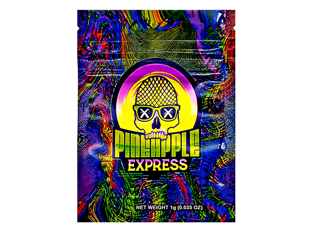 100 Pack 1g Unique Mylar Bags – Pineapple Graphic