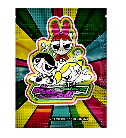 100 Pack 1g Unique Mylar Bags – Cartoon Graphic