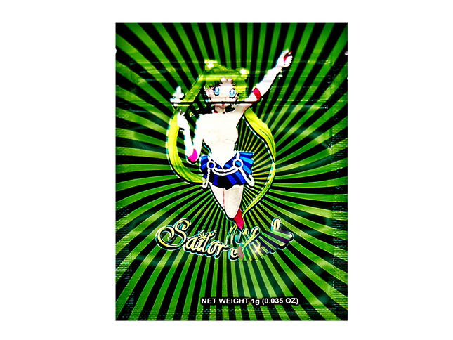 100 Pack 1g Unique Mylar Bags – Sailor Character Graphic