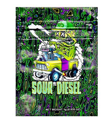 100 Pack 1g Unique Mylar Bags – Sour Graphic Truck