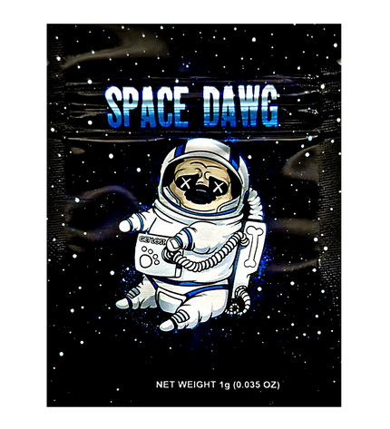 100 Pack 1g Unique Mylar Bags – Space Dawg Graphic