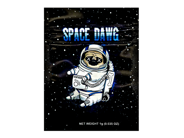 100 Pack 1g Unique Mylar Bags – Space Dawg Graphic