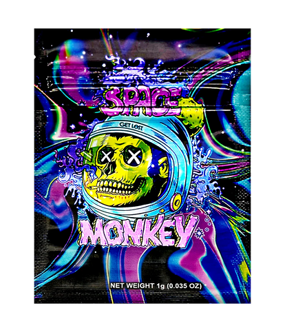 100 Pack 1g Unique Mylar Bags – Space Monkey Graphic