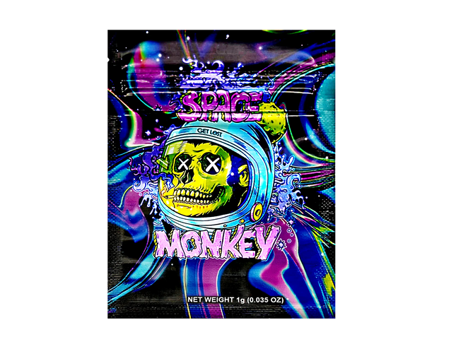 100 Pack 1g Unique Mylar Bags – Space Monkey Graphic