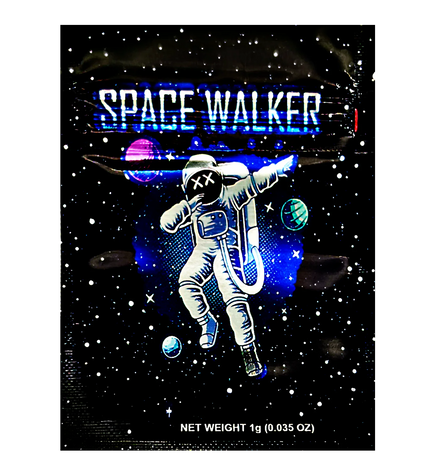 100 Pack 1g Unique Mylar Bags – Space Walker Graphic