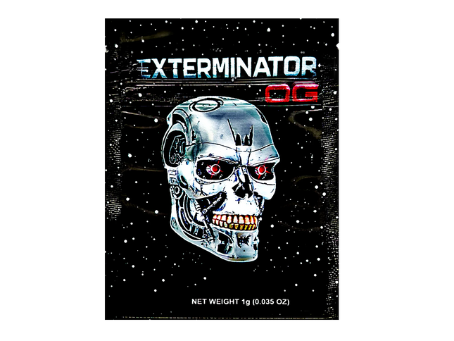 100 Pack 1g Unique Mylar Bags – Futuristic Character Graphic