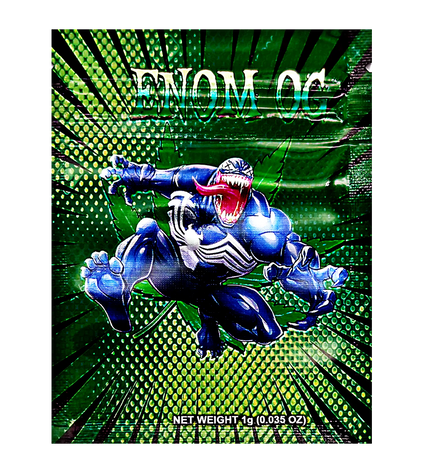 100 Pack 1g Unique Mylar Bags – Venom Character Graphic