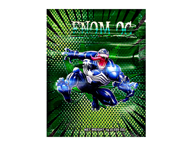 100 Pack 1g Unique Mylar Bags – Venom Character Graphic