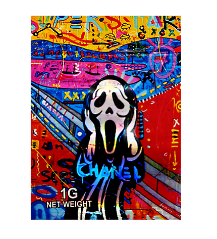 100 Pack 1g Unique Mylar Bags – Ghost Fashion Inspired Design