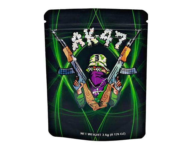 50 Pack 3.5g Mylar Bags – Abstract Graphic