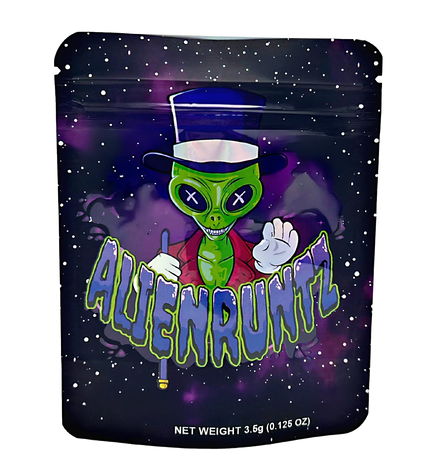 50 Pack 3.5g Mylar Bags – Alien Graphic