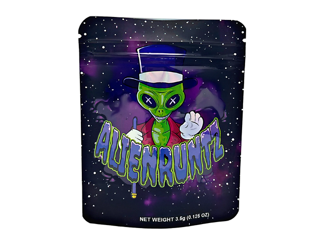 50 Pack 3.5g Mylar Bags – Alien Graphic