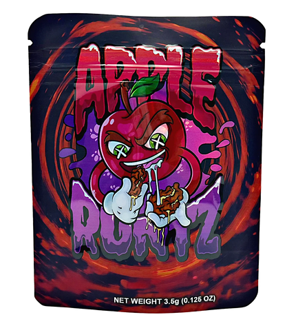 50 Pack 3.5g Mylar Bags – Apple Graphic