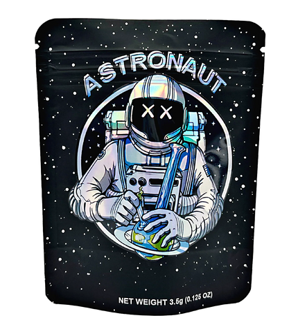 50 Pack 3.5g Mylar Bags – Astronaut Graphic