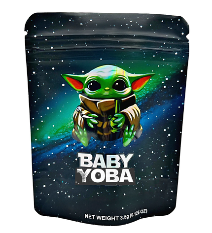 50 Pack 3.5g Mylar Bags – Baby Character Graphic