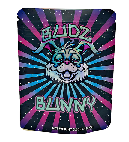 50 Pack 3.5g Mylar Bags – Bunny Character Graphic