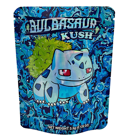 50 Pack 3.5g Mylar Bags – Green Character Graphic