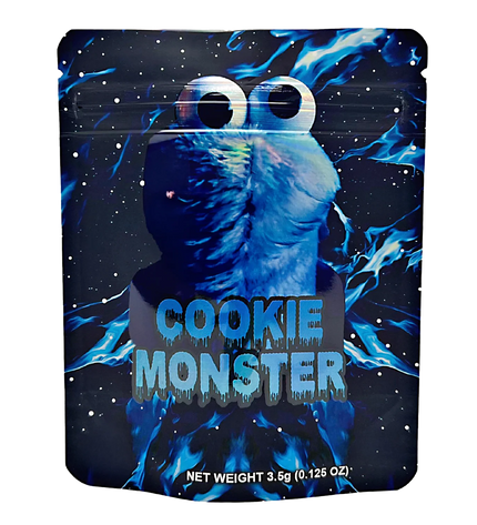 50 Pack 3.5g Mylar Bags – Cookie Character Graphic