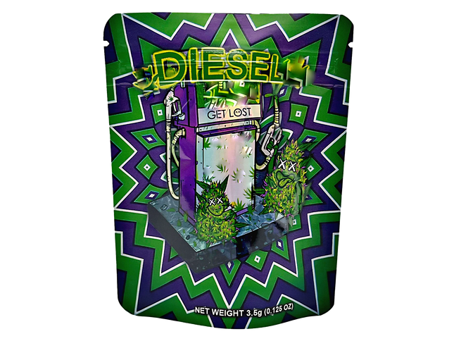 50 Pack 3.5g Mylar Bags – Diesel Graphic