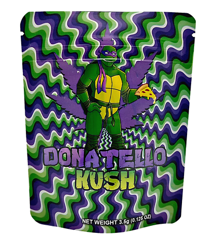 50 Pack 3.5g Mylar Bags – Turtle Character Graphic