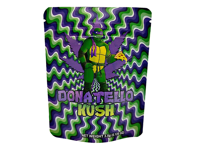 50 Pack 3.5g Mylar Bags – Turtle Character Graphic
