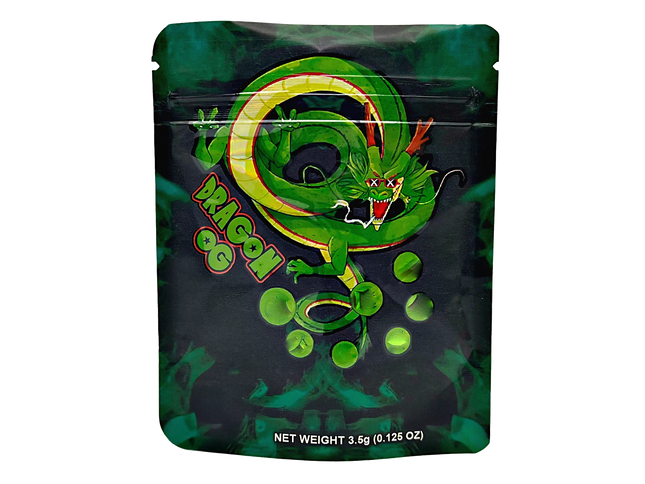 50 Pack 3.5g Mylar Bags – Dragon Graphic