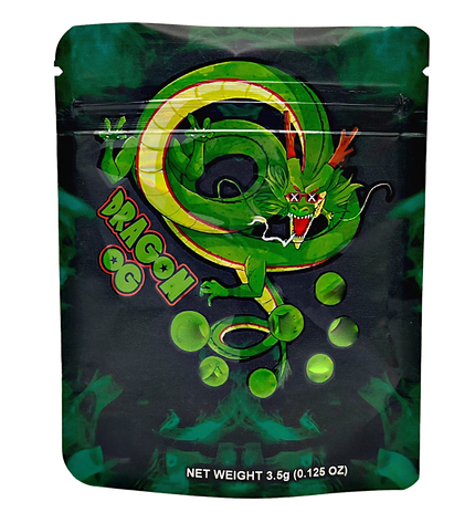 50 Pack 3.5g Mylar Bags – Dragon Graphic