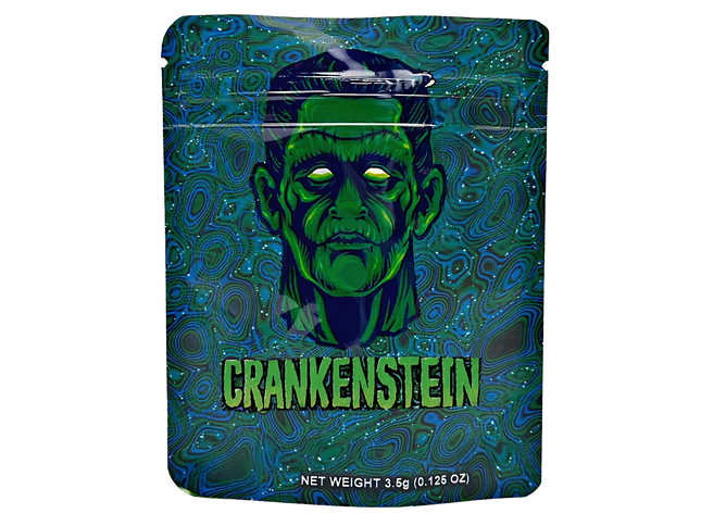 50 Pack 3.5g Mylar Bags – Monster Character Graphic