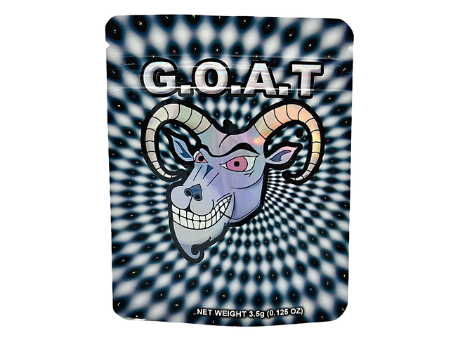 50 Pack 3.5g Mylar Bags – G.O.A.T. Graphic