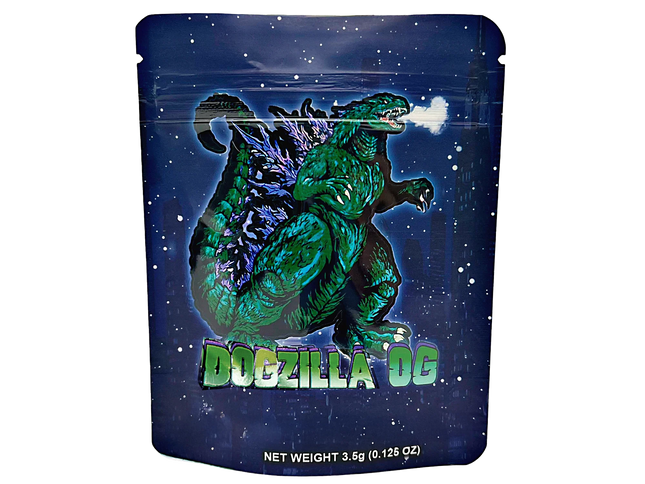 50 Pack 3.5g Mylar Bags – Dog Character Graphic