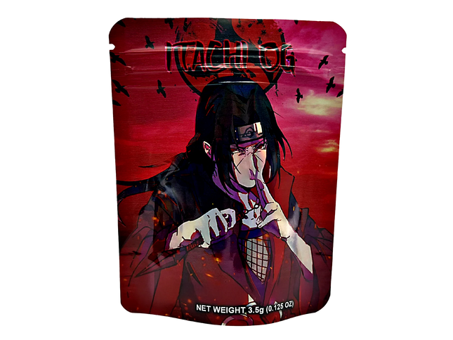50 Pack 3.5g Mylar Bags – Anime Character Graphic