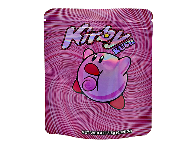 50 Pack 3.5g Mylar Bags – Kirby Character Graphic