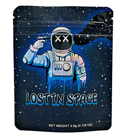 50 Pack 3.5g Mylar Bags – Lost in Space Graphic