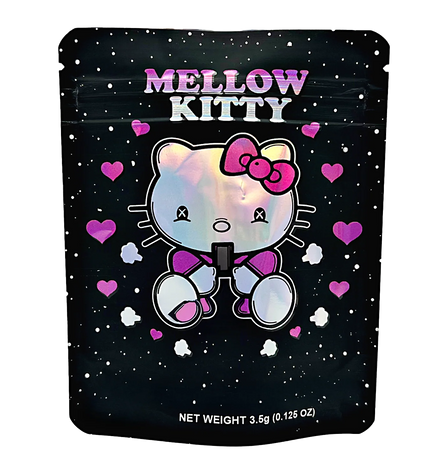 50 Pack 3.5g Mylar Bags – Kitty Character Graphic