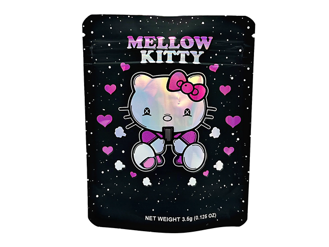 50 Pack 3.5g Mylar Bags – Kitty Character Graphic
