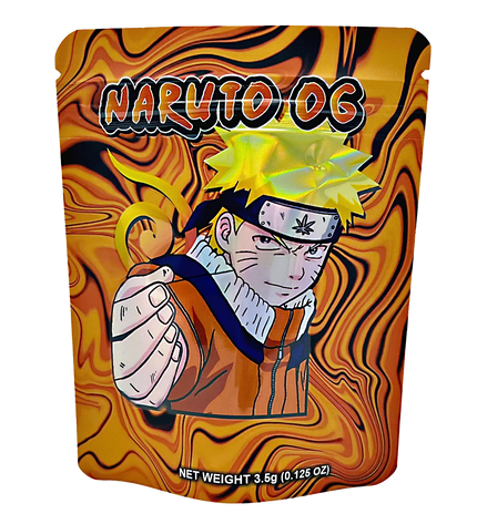 50 Pack 3.5g Mylar Bags – Naruto Character Graphic