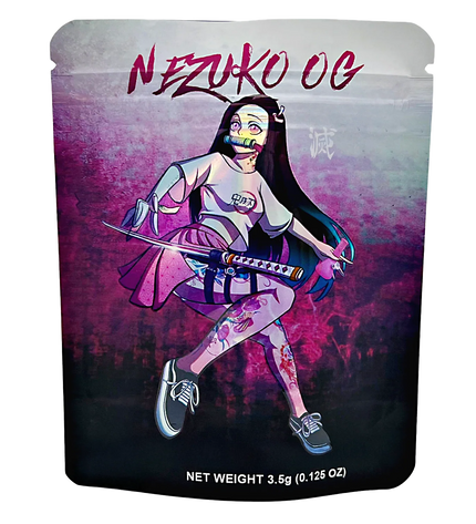 50 Pack 3.5g Mylar Bags – Anime Character Graphic
