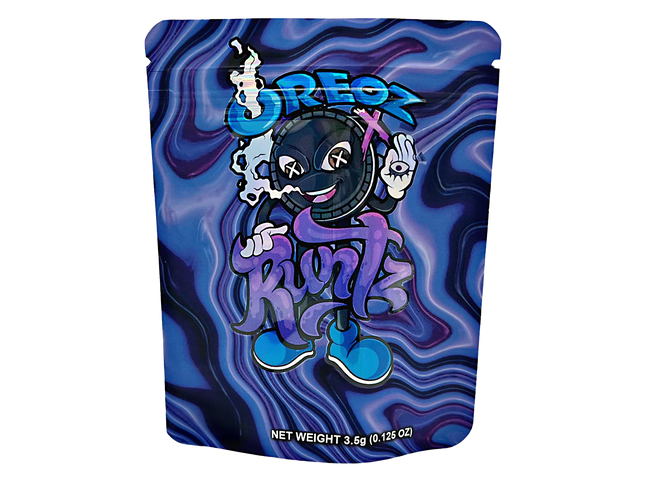 50 Pack 3.5g Mylar Bags – Cookie Graphic