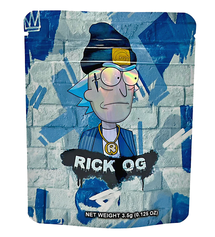 50 Pack 3.5g Mylar Bags – Cartoon Character Graphic